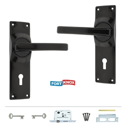 M1A40 - 3 Lever Lockset Black -M1A40_o_T